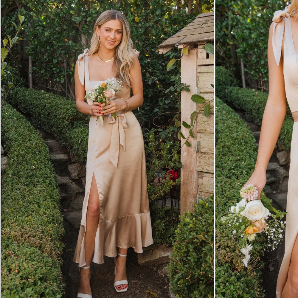 NWOT Satin Midi Dress